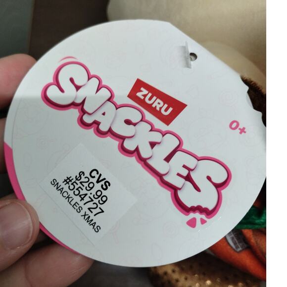 NWT Snackles Christmas Rudi Reindeer Reeses Peanut Butter 14 Inch Plush by ZURU - Picture 6 of 8